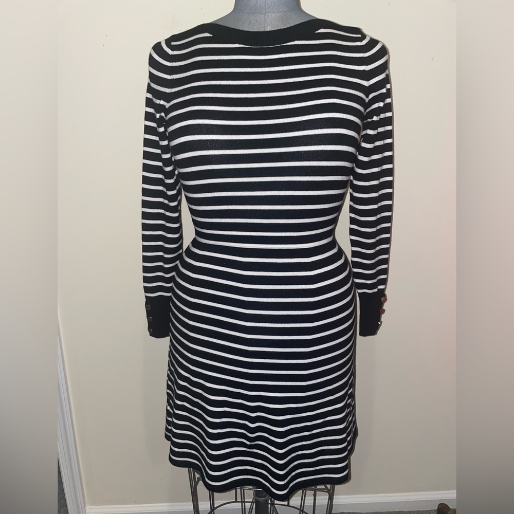 Black & White skaters sweater dress